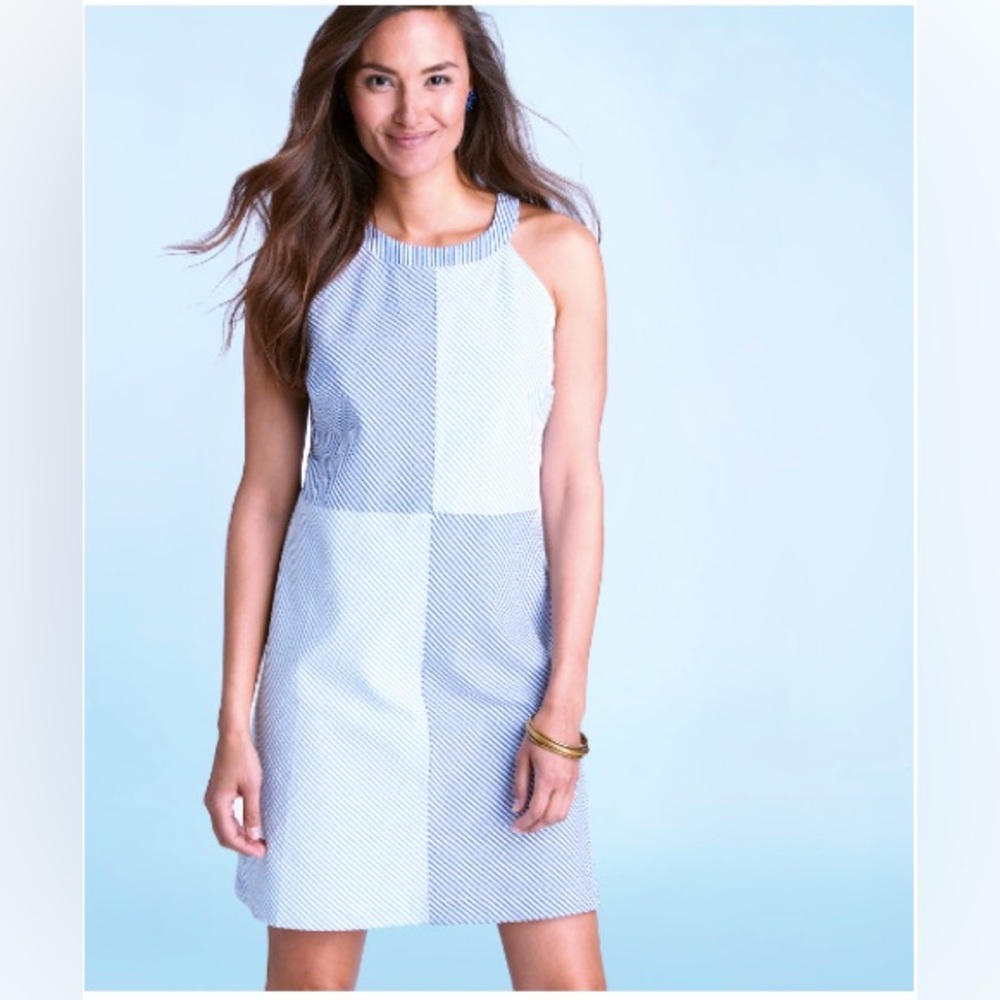 Vineyard Vines Seersucker Stripe Block Dress